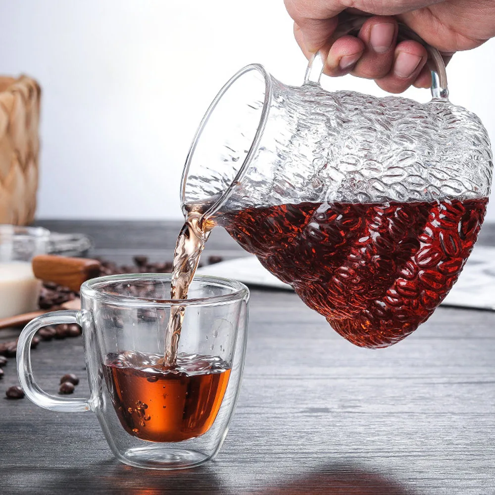 Eco coffee Новое поступление термостойкий стеклянный V60 сервер диапазона 360/580/780 мл