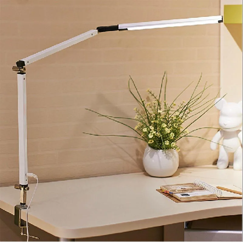 Creativity LED Desk Lamp Architect Task Lamp Metal Swing Arm Dimmable Table Lamp with Clamp Highly Adjustable Workbench Light