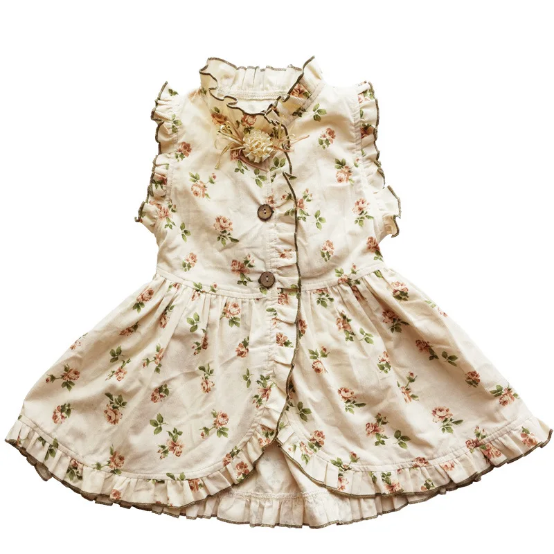 Осенняя одежда для девочек VYU костюм из 2 предметов винтажное платье принцессы