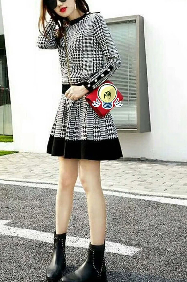 Женский костюм свитер с длинным рукавом трикотажная юбка и кнопками кроп топ +