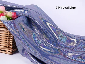 14 royal blue Блестящий глянцевый рельефный материал сценические лазерные трикотажные ткани Tecido - Цвет: 14 royal blue