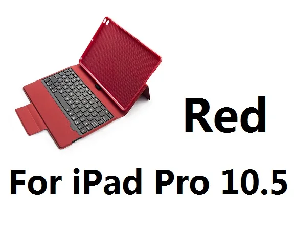 For iPad 10.5 Red Bluetooth беспроводной Чехол для клавиатуры для iPad 9,7 с карандашом Держатель смарт из искусственной кожи полное покрытие для iPad Pro 10,5 чехол - Цвет: For iPad 10.5 Red