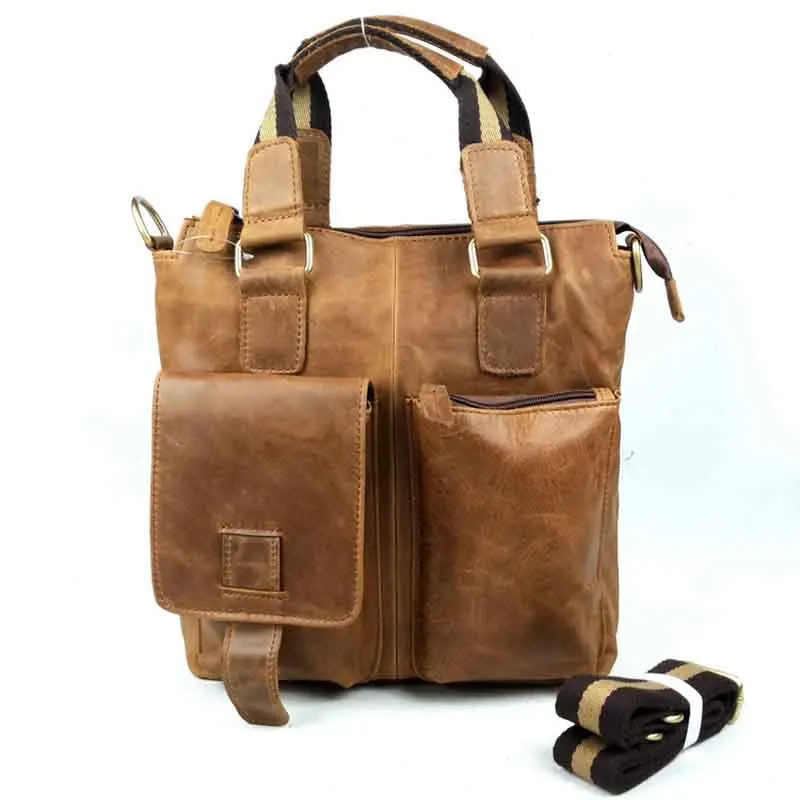 Новый Ретро масло Воск/Crazy Horse Пояса из натуральной кожи Для мужчин сумки Crossbody