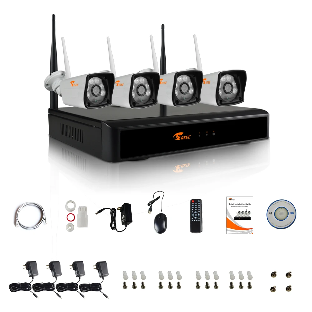 подключи и играй NVR kit 4ch 960p комплект видеонаблюдения безпроводного видеокамеры