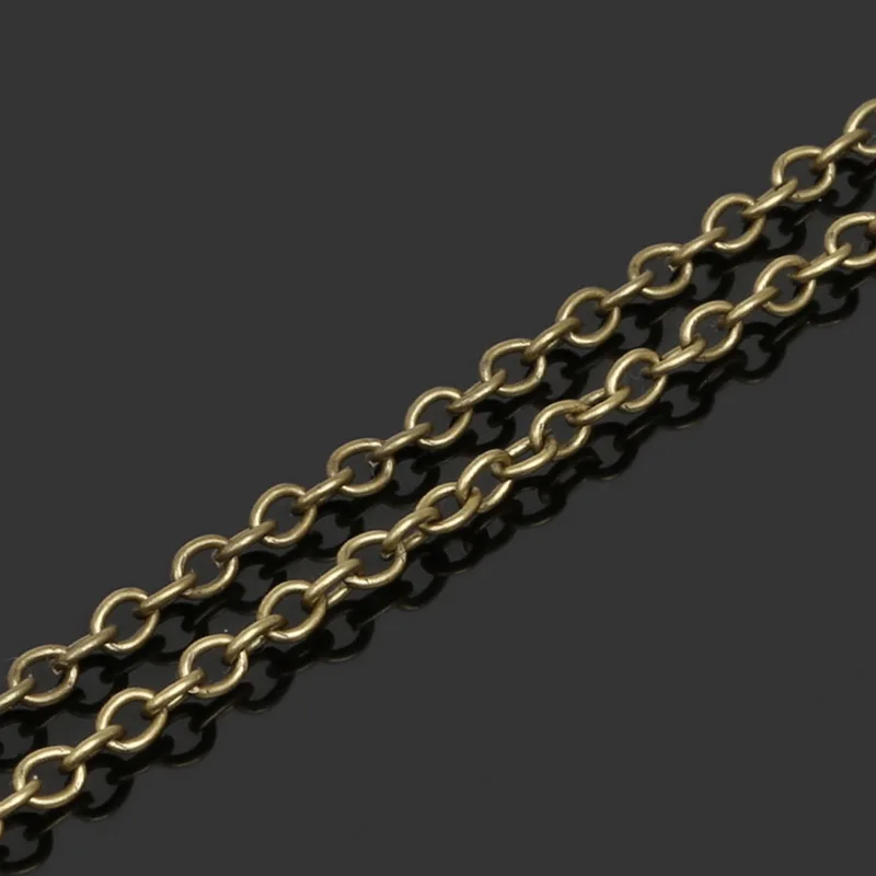 Ожерелье для ювелирных изделий Античная бронзовая кабельная цепь с застежкой