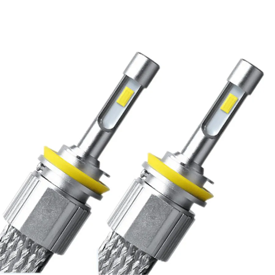 Авто-Стайлинг H11 H8 H9 светодиодный фар автомобиля 96 W 11520LM Headbulbs комплект трансформирующихся ламп Авто Передняя лампочка для фар Все в одном