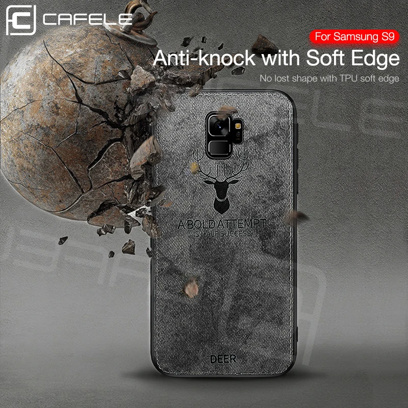 Cafele тканевый чехол для телефона Samsung Galaxy S8 Plus S9 Милая накладка Олень TPU Мягкий |