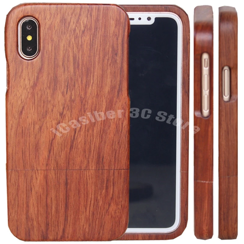 

10pcs iCasiber Wood Case for iPhone 5 5S SE 6 6S 7 8 X Plus Wooden Cover 100% Retro Natural Real Bamboo Carving Wood Back Cover