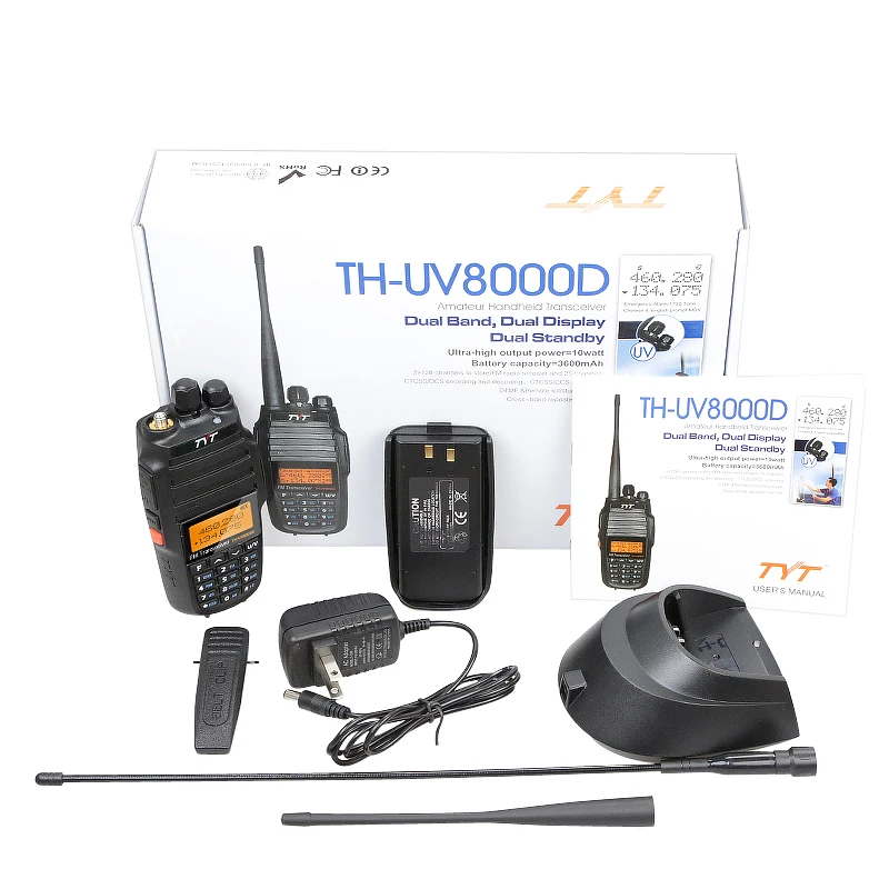 Обновленная кросс полосная функция ретранслятора TYT TH UV8000D 10 Вт с аккумулятором