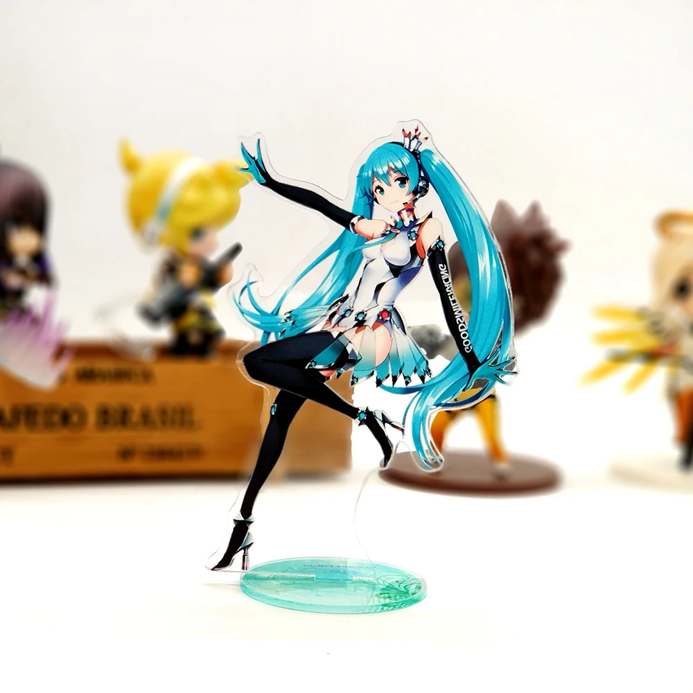 Любовь спасибо VOCALOID Хацунэ Мику# C стиль фигурка на акриловой подставке модель пластины держатель торт Топпер аниме японский прекрасный милый