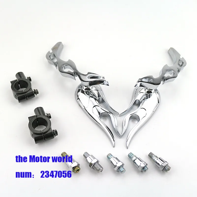 

Silvery Motorcycle 7/8" Handle Bar End Mirrors For Harley Honda Suzuki Yamaha Cafe Racer Bobber Universal