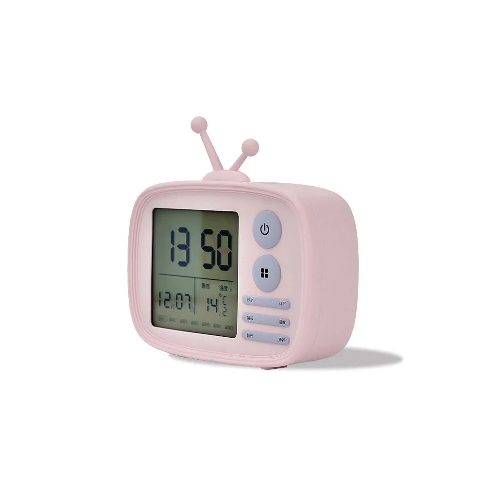 Новый Ретро ТВ Будильник многофункциональные USB зарядка голосовое время Повтор