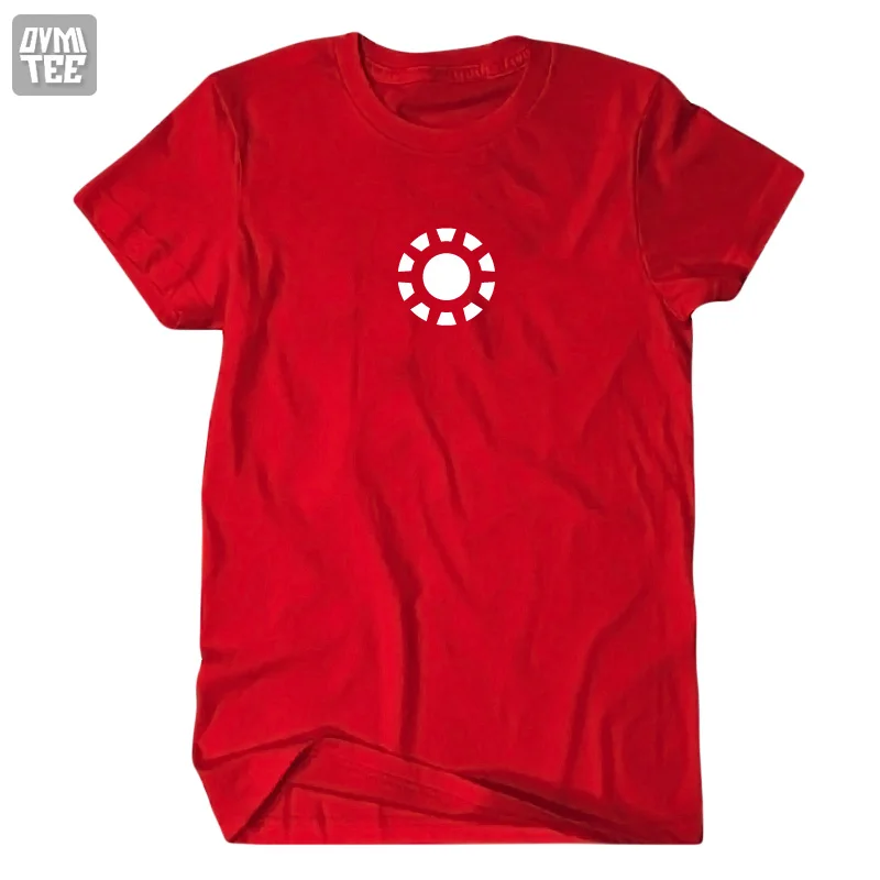 marvl Tony Stark the Iron Man Reaction Energy Ring short sleeve t-shirt men and tshirt tee freeshipping Geek Nerd | Мужская одежда