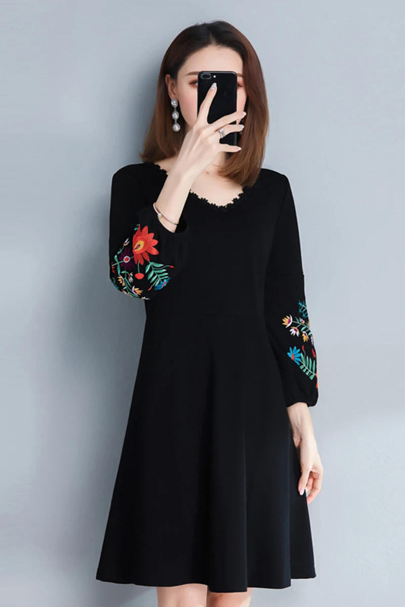 2019 new summer cotton loose dress floral print sundress casual bohemian boho style midi robe vestidos | Женская одежда