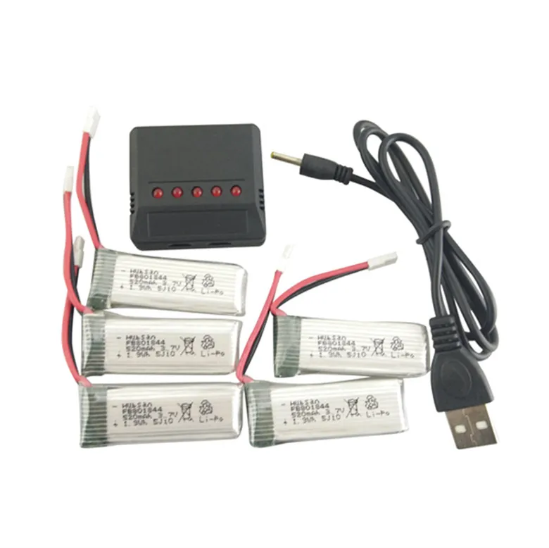 Hubsan X4 H107P вертолет батарея H107P-09 запасные части для самолета 5 шт 3 7 V 520mah и в 1