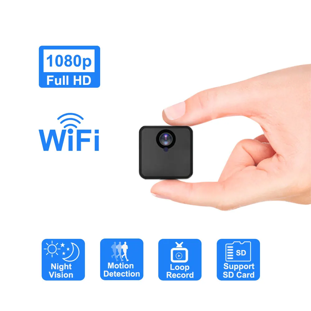 Wifi камера мини 1080 P Invisibl ночная версия петля видео рекордер беспроводная IP камера домашний монитор Обнаружение движения мини видеокамера
