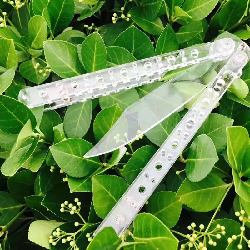 1 шт. Акриловые Складные карманные инструменты Balisong с бабочкой модель не острая