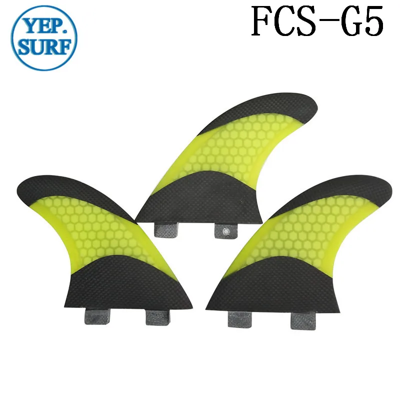 Выпрямитель для серфинга FCS G5 плавники желтого цвета из стекловолокна плавник с