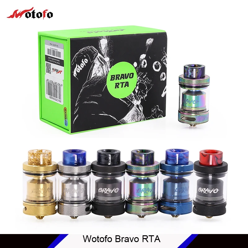 В наличии 2018 новый 100% Оригинальный Wotofo Bravo RTA 25 мм Танк восстановление капающий