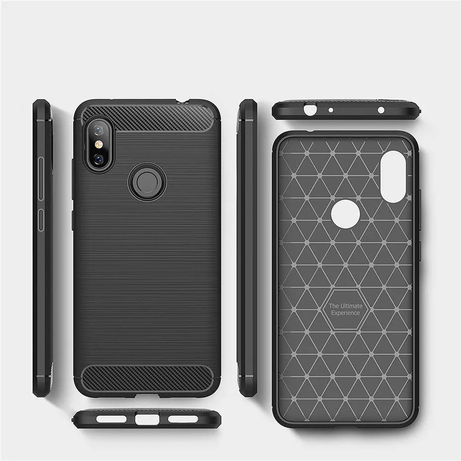 Углеродное волокно силиконовый чехол для XiaoMi RedMi 7 Y3 5 Plus 5A 6A S2 Примечание 5 6 7 Pro XioMi Mi PocoPhone F1 A1 A2 8 Lite Mi9 крышка