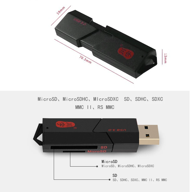 Kawau 3 0 USB кард-ридер максимальная поддержка 512 ГБ карта адаптер с Micro SD/SD слот для
