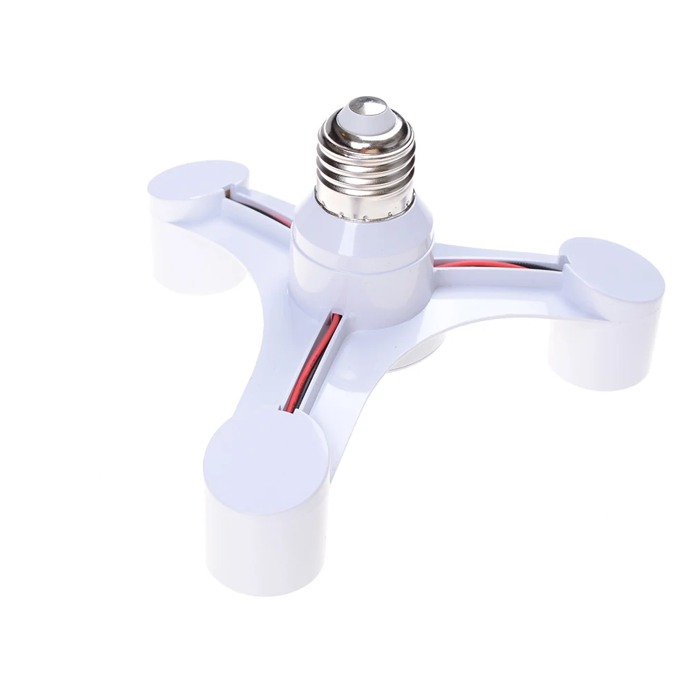 

Bulb Base Adapter White Color 3 In 1 E27 to E27 LED Lamp Bulbs Socket Splitter Adapter Holder For Photo Studio