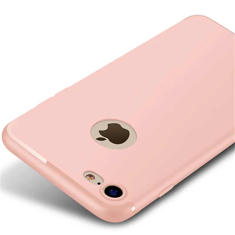Ультра тонкий мягкий силиконовый чехол из ТПУ для iPhone 7 6 6S Plus 5 5S 5SE 360 Полный чехол матовый черный силиконовый чехол для мобильного телефона s
