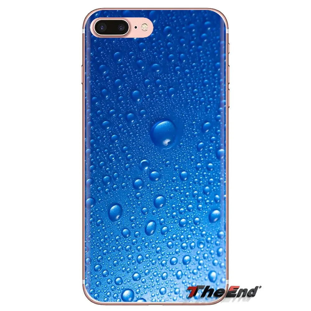 Soft Transparent Cases Covers Blue and purple raindrops Art For Xiaomi Redmi 4A S2 Note 3 3S 4 4X 5 Plus 6 7 6A Pro Pocophone F1 |