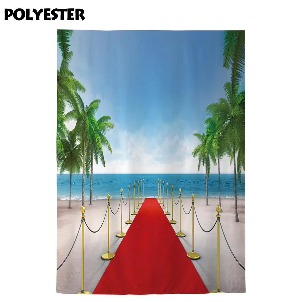 Allenjoy photo backdrop red carpet seaside trees beach sky wedding ceremony entrance background for photoshoot photocall | Электроника