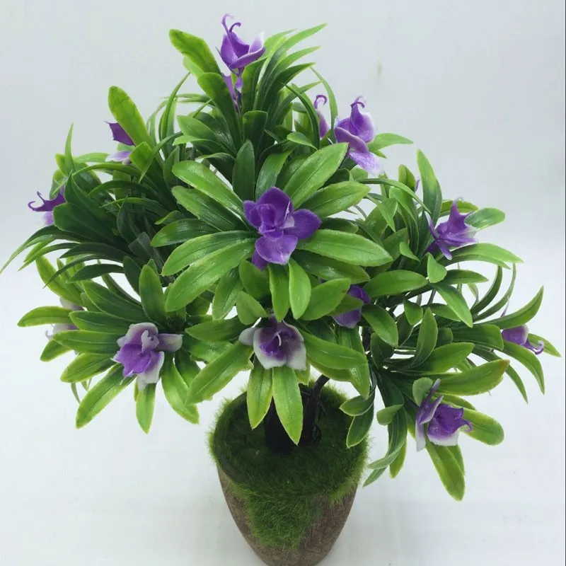 2017 искусственные цветы ветки деревьев пластиковый бонсай Декор садовые растения