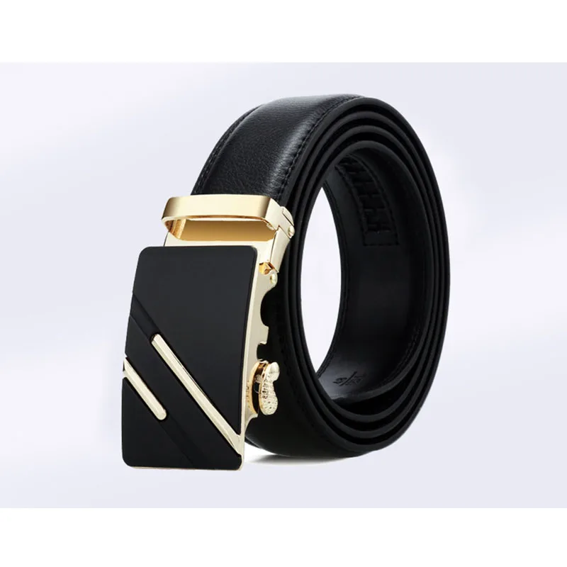 150cm men belt with stainless steel automatic buckle for mens cow real genuine leather luxury quality brand designer belts140cm