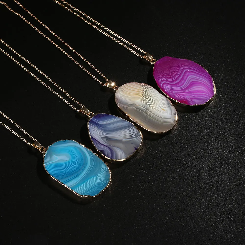 Мужские и женские ожерелья с Императорским кварцевым камнем ожерелье