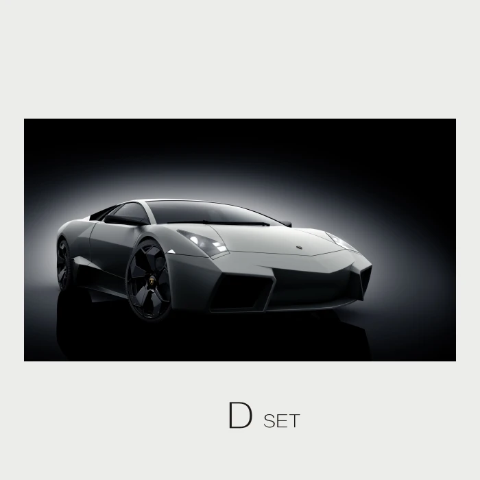 D set Картина на холсте, автомобильная картина, спортивный автомобиль Lamborghini, художественный плакат для гостиной, украшение на стену, новая каллиграфия, принт - Цвет: D set