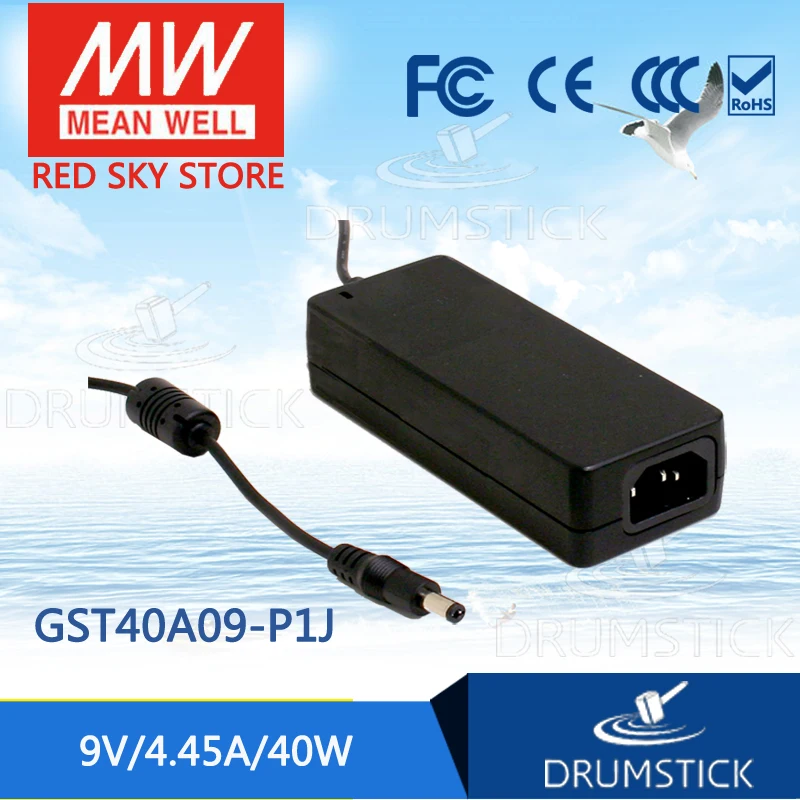 MEAN WELL GST40A09 P1J 9V 4.45A meanwell GST40A 41W AC DC высоконадежный промышленный адаптер|ac-dc 9v| |