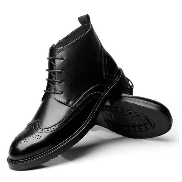 Black YIGER/Новые мужские ботинки из натуральной кожи мужские повседневные сапоги больших размеров ботинки из воловьей кожи на шнуровке Мужская черная обувь на весну/осень 0007 - Цвет: Black