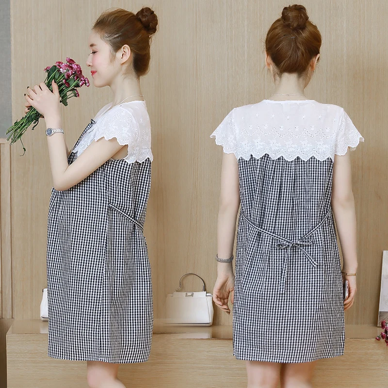 Лидер продаж модное летнее синее кружевное платье большого размера с круглым