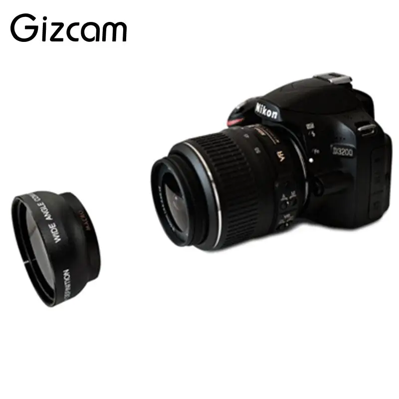 Gizcam Профессиональный 52 мм 2x Увеличение телеобъектив для камеры Nikon D5100 D3200 D70 D40