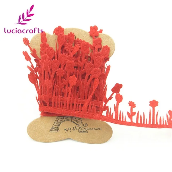 Red style 1 Lucia crafts 2y/lot Трава цветок стиль кружева ленты ручной работы кружевная отделка одежды шитье «сделай сам» материал вечерние аксессуары Q0803 - Цвет: Red style 1