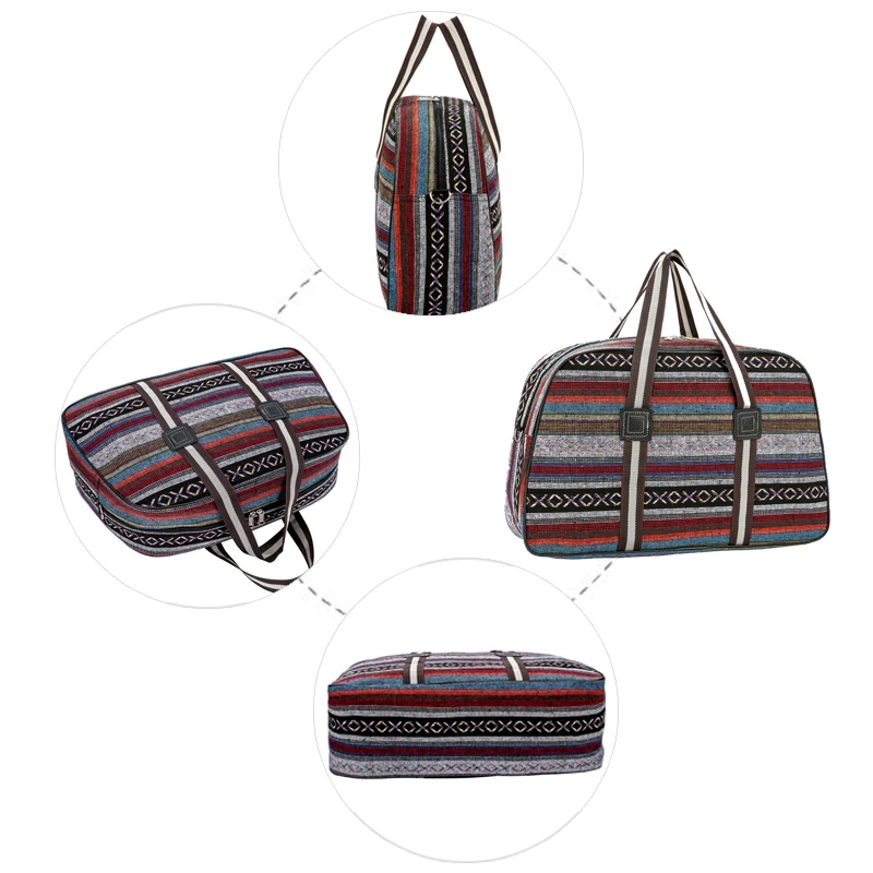 Wobag модная мужская дорожная сумка женская Большая вместительная сумка для хранения цветная полоса короткий светильник для багажа