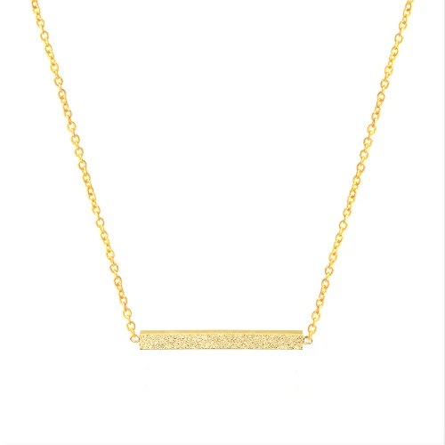 Минималистичное ожерелье из розового золота с кулоном в виде бар для женщин