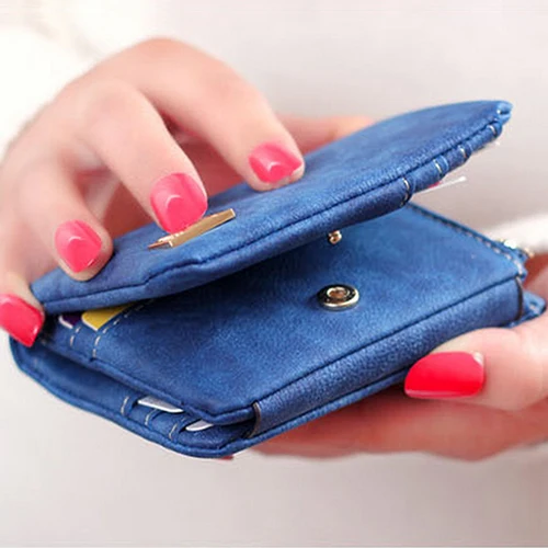 Женский матовый кошелек из искусственной кожи на молнии|purse card|wallet coin pursewallet |