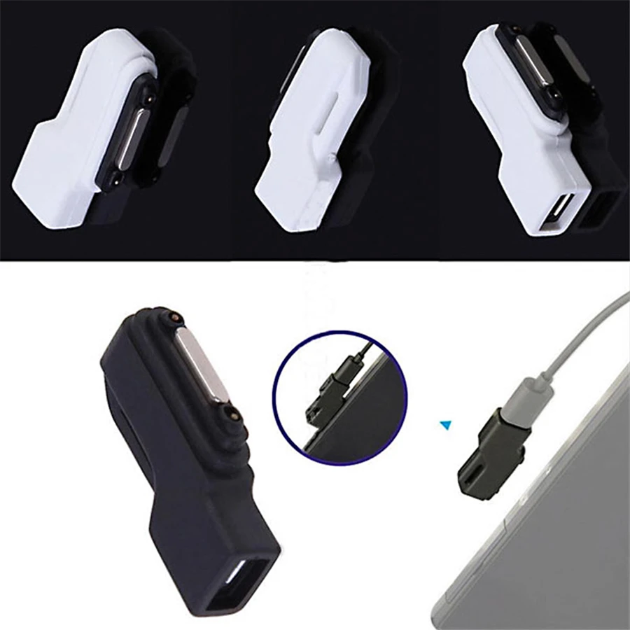 2 шт./лот Micro USB к Магнитный переходник для зарядки конвертер для sony Xperia Z1 Z2 Z3 компактный XL39 Зарядное устройство Разъем Тип usb