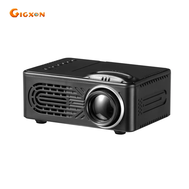 Gigxon G814 mini projector 25-80 inches 1000:1 ratio pocket LED projector 3.5mm Audio 320x240 USB Home Media Player