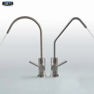 Смеситель питьевой из нержавеющей стали, кухонный кран без содержания свинца, одно отверстие, крепление на раковину, с шлангом