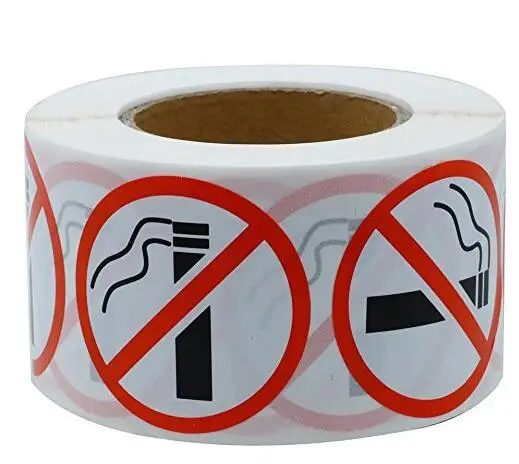 500 шт рулонная бумага с покрытием наклейка без курения знак стикер|Подарочные