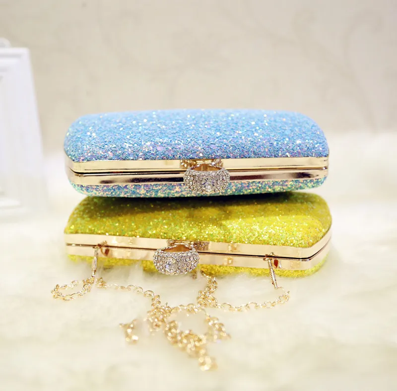 ETAILL Новая женская синяя блестящая сумка с блестками сверкающие вечерние кольца