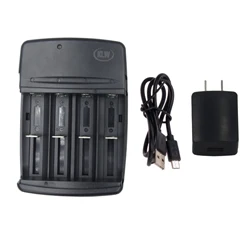 USB Cable US charger 4 слота смарт-зарядное устройство USB Батарея Зарядное устройство для Перезаряжаемые C AA AAA AAAA 1,5 V щелочные батареи 3,2 V LiFePo4 32650 22650 18650 Батарея Зарядное устройство - Цвет: USB Cable US charger