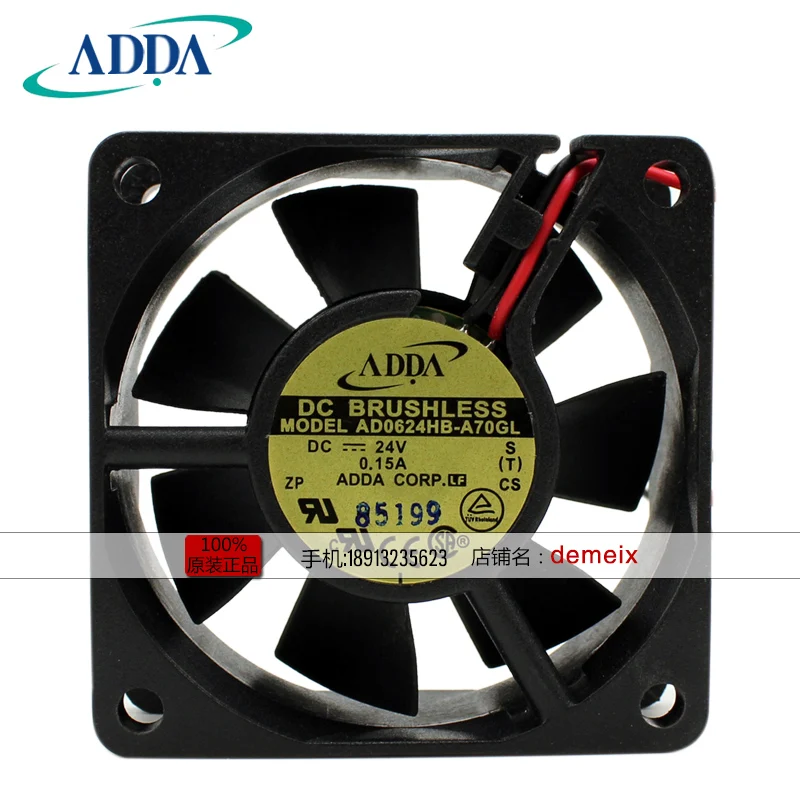 Новый ADDA 6025 24V 0.15A AD0624HB-A70GL частоты Вентилятор охлаждения