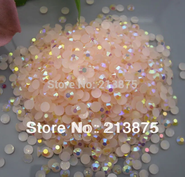 Оптовая продажа большое количество 10000 шт Peachpink волшебный цвет AB желе 6 мм полимерные Стразы Мобильная палка дрель для дизайна ногтей SS30 SHMT6 #