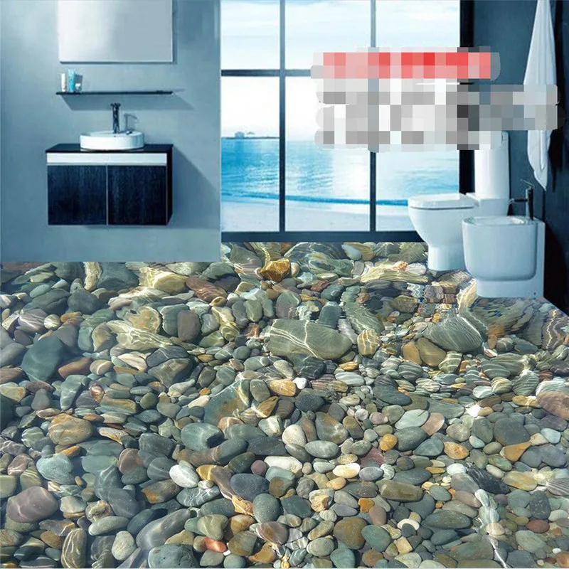 Beibehang пользовательская Живопись 3D Пол ванная комната фрески натуральная галька